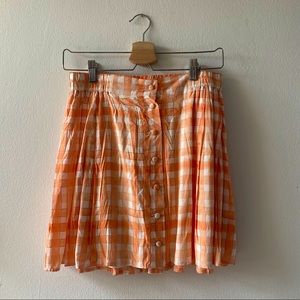 NWT Orange Gingham Skirt